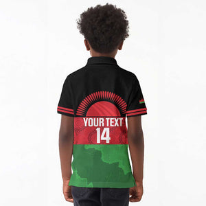 Afro Cricket Malawi Custom Kid Polo Shirt Go Champions Flag Style - African Pride
