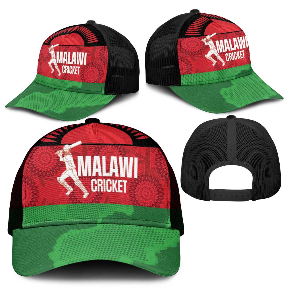 Malawi Cricket Mesh Trucker Cap Go Champions Flag Style - African Pride
