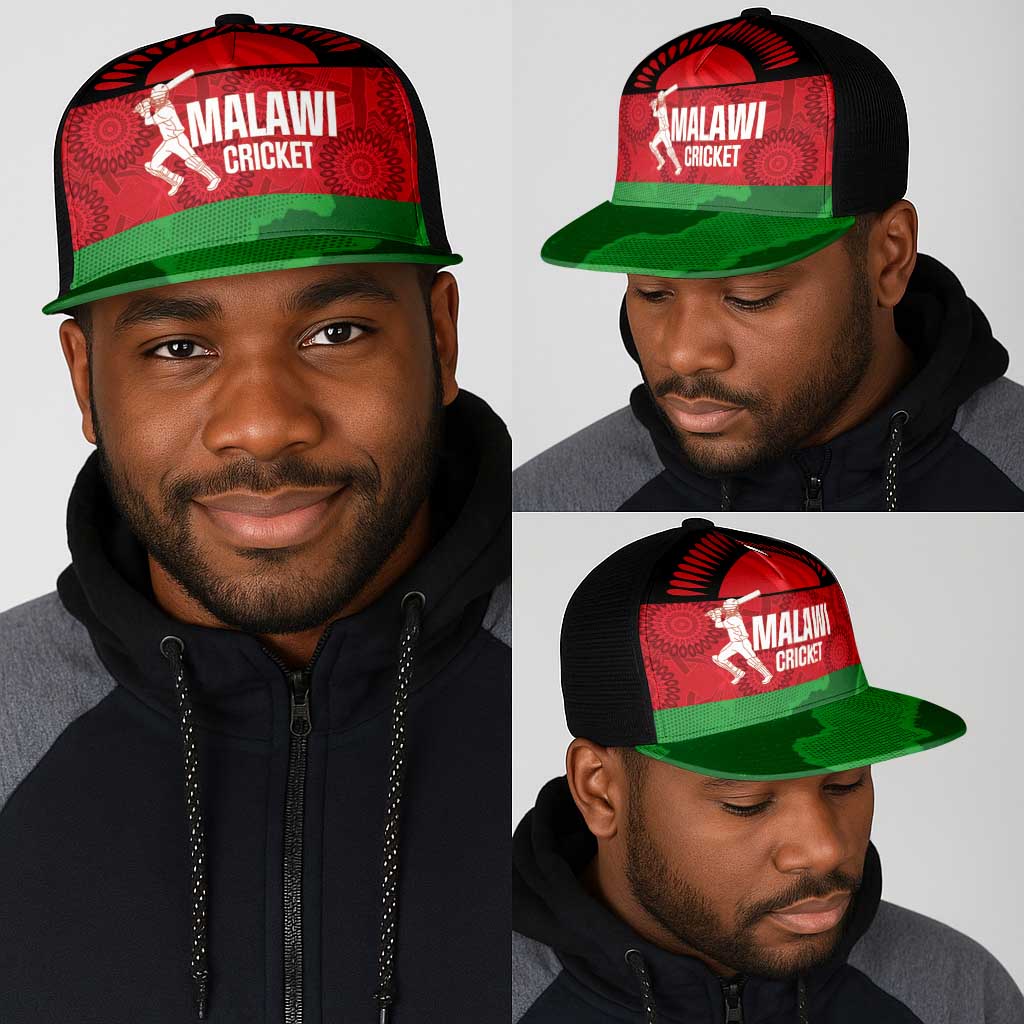 Malawi Cricket Mesh Trucker Cap Go Champions Flag Style - African Pride