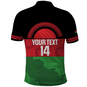 Afro Cricket Malawi Custom Polo Shirt Go Champions Flag Style - African Pride