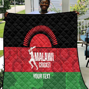 Afro Cricket Malawi Custom Quilt Go Champions Flag Style - African Pride