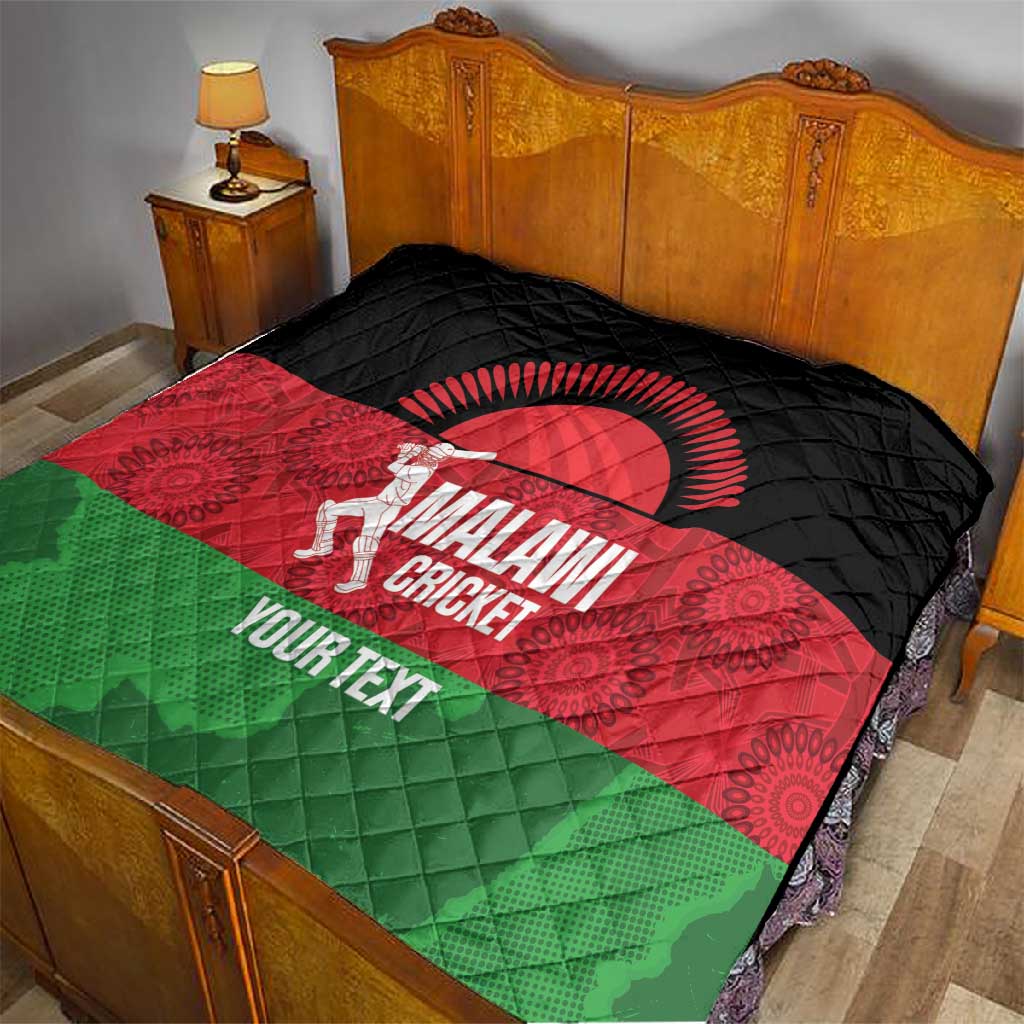Afro Cricket Malawi Custom Quilt Go Champions Flag Style - African Pride