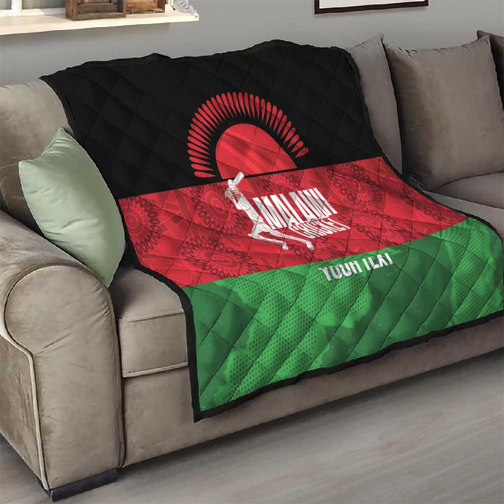 Afro Cricket Malawi Custom Quilt Go Champions Flag Style - African Pride