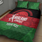 Afro Cricket Malawi Custom Quilt Bed Set Go Champions Flag Style - African Pride