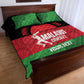 Afro Cricket Malawi Custom Quilt Bed Set Go Champions Flag Style - African Pride
