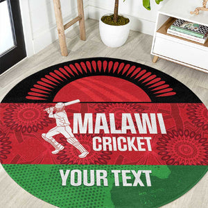 Afro Cricket Malawi Custom Round Carpet Go Champions Flag Style - African Pride