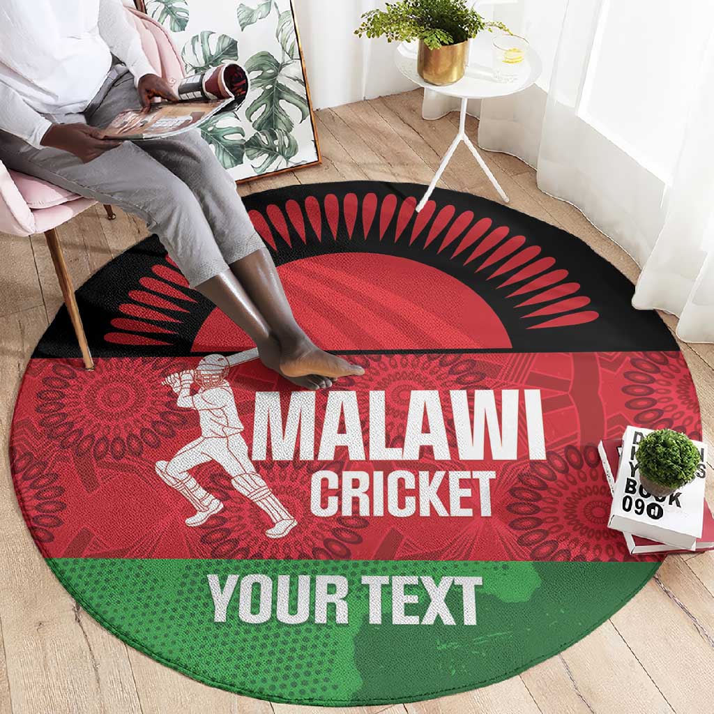Afro Cricket Malawi Custom Round Carpet Go Champions Flag Style - African Pride