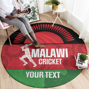 Afro Cricket Malawi Custom Round Carpet Go Champions Flag Style - African Pride