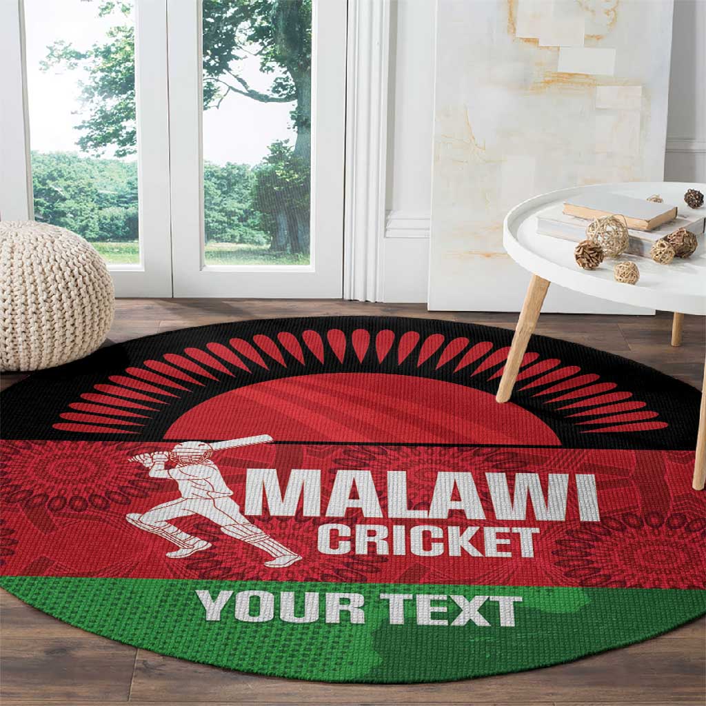 Afro Cricket Malawi Custom Round Carpet Go Champions Flag Style - African Pride