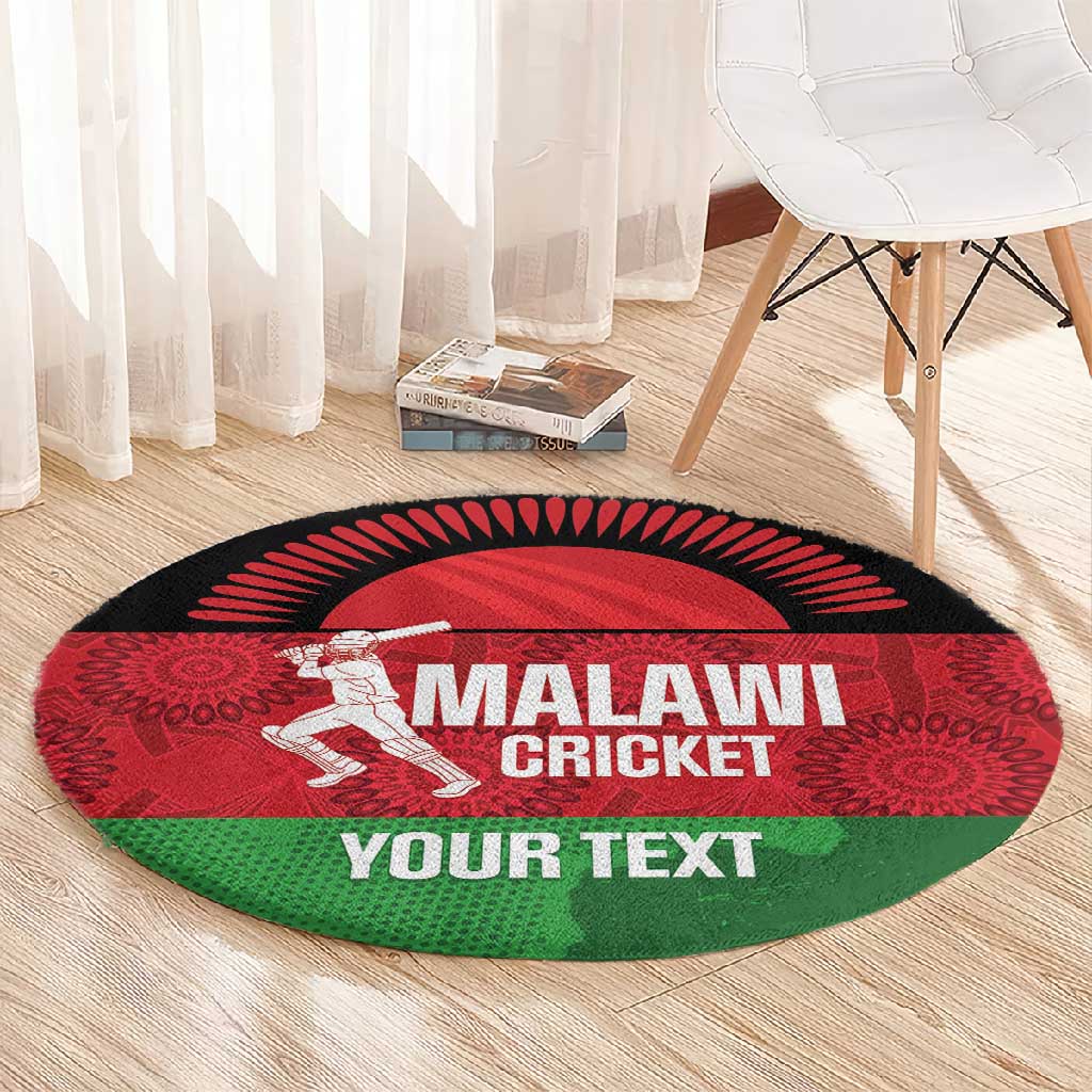 Afro Cricket Malawi Custom Round Carpet Go Champions Flag Style - African Pride