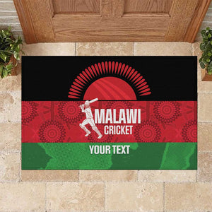 Afro Cricket Malawi Custom Rubber Doormat Go Champions Flag Style - African Pride