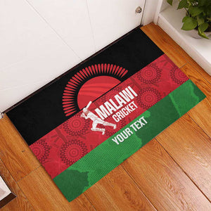 Afro Cricket Malawi Custom Rubber Doormat Go Champions Flag Style - African Pride