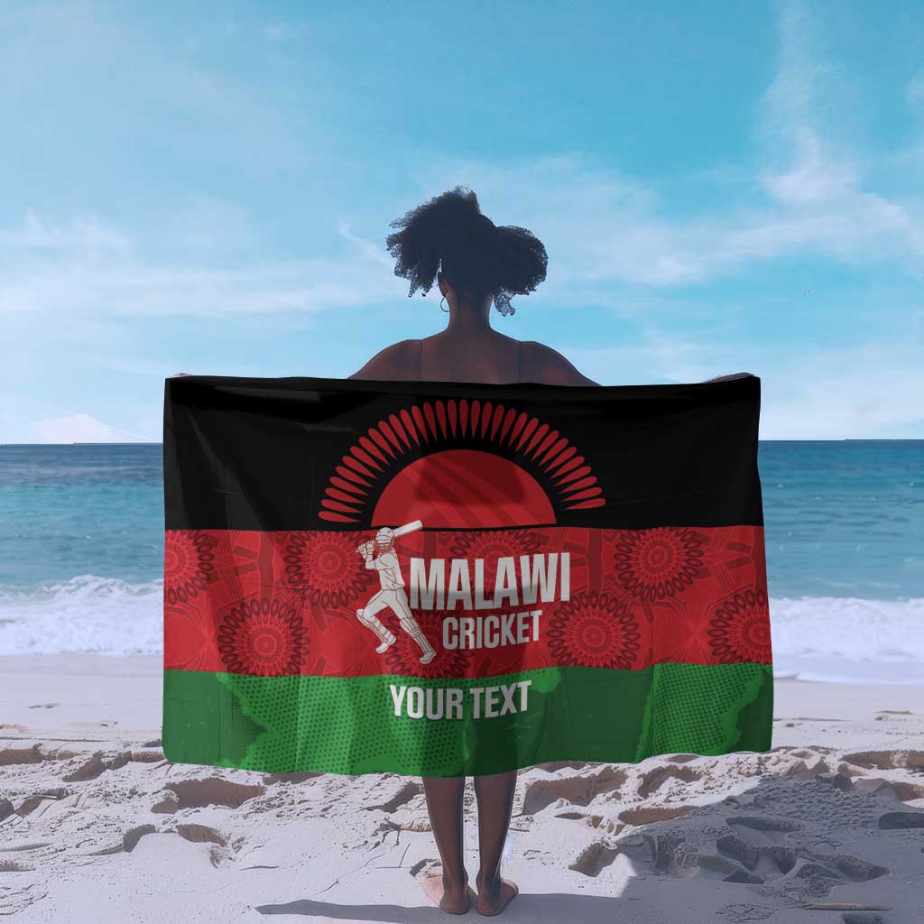 Afro Cricket Malawi Custom Sarong Go Champions Flag Style - African Pride