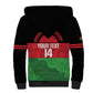 Afro Cricket Malawi Custom Sherpa Hoodie Go Champions Flag Style - African Pride