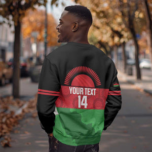 Afro Cricket Malawi Custom Sweatshirt Go Champions Flag Style - African Pride