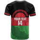 Afro Cricket Malawi Custom T shirt Go Champions Flag Style - African Pride