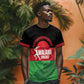 Afro Cricket Malawi Custom T shirt Go Champions Flag Style - African Pride