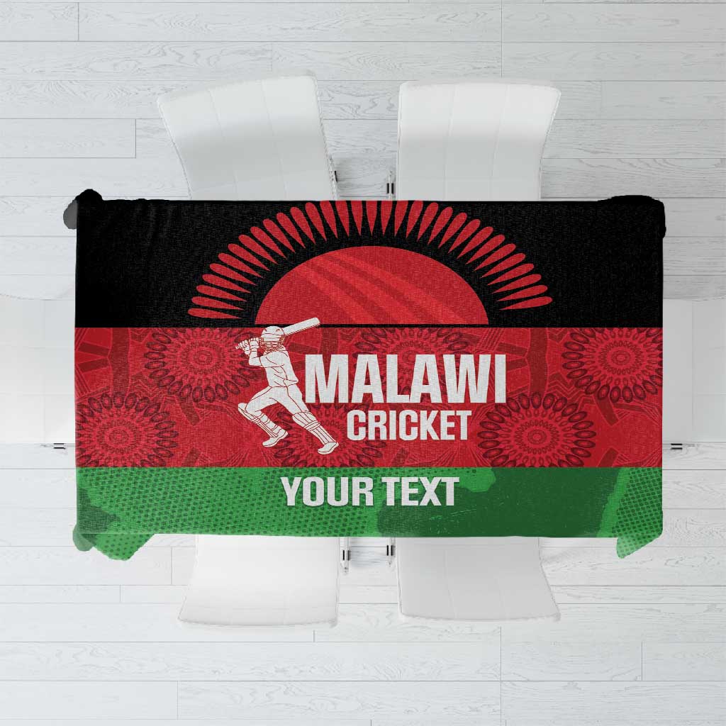 Afro Cricket Malawi Custom Tablecloth Go Champions Flag Style - African Pride