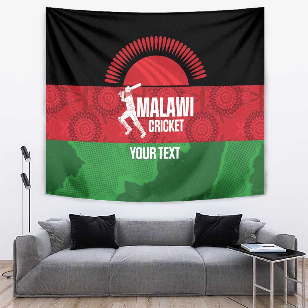 Afro Cricket Malawi Custom Tapestry Go Champions Flag Style - African Pride