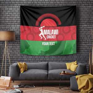Afro Cricket Malawi Custom Tapestry Go Champions Flag Style - African Pride