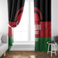 Afro Cricket Malawi Custom Window Curtain Go Champions Flag Style - African Pride