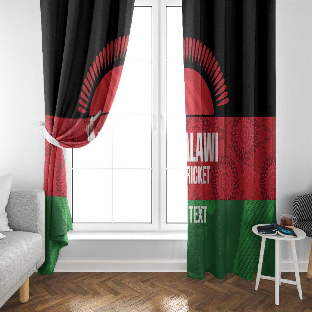Afro Cricket Malawi Custom Window Curtain Go Champions Flag Style - African Pride