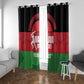 Afro Cricket Malawi Custom Window Curtain Go Champions Flag Style - African Pride