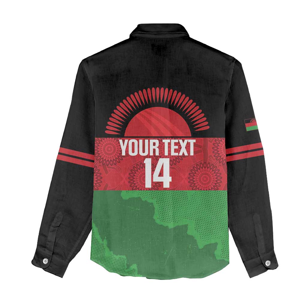 Afro Cricket Malawi Custom Women Casual Shirt Go Champions Flag Style - African Pride