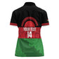 Afro Cricket Malawi Custom Women Polo Shirt Go Champions Flag Style - African Pride