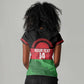 Afro Cricket Malawi Custom Women V-Neck T-Shirt Go Champions Flag Style - African Pride