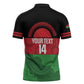 Custom Malawi Cricket Zipper Polo Shirt Go Champions Flag Style