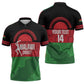 Custom Malawi Cricket Zipper Polo Shirt Go Champions Flag Style