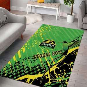 Jamaica Football Area Rug Come On Reggae Boyz Red-billed streamertail - African Pride