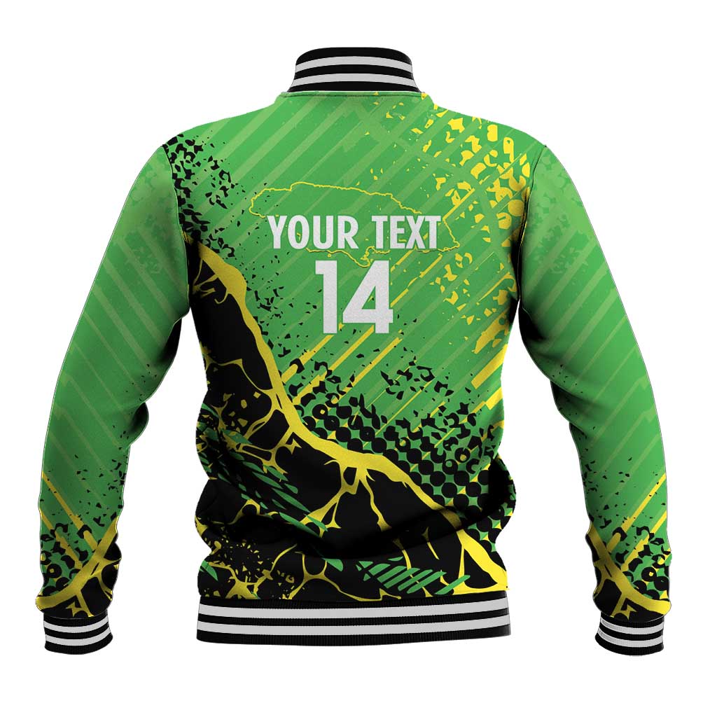 Custom Jamaica Football Baseball Jacket Come On Reggae Boyz Red-billed streamertail - African Pride