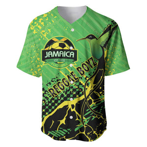 Custom Jamaica Football Baseball Jersey Come On Reggae Boyz Red-billed streamertail - African Pride
