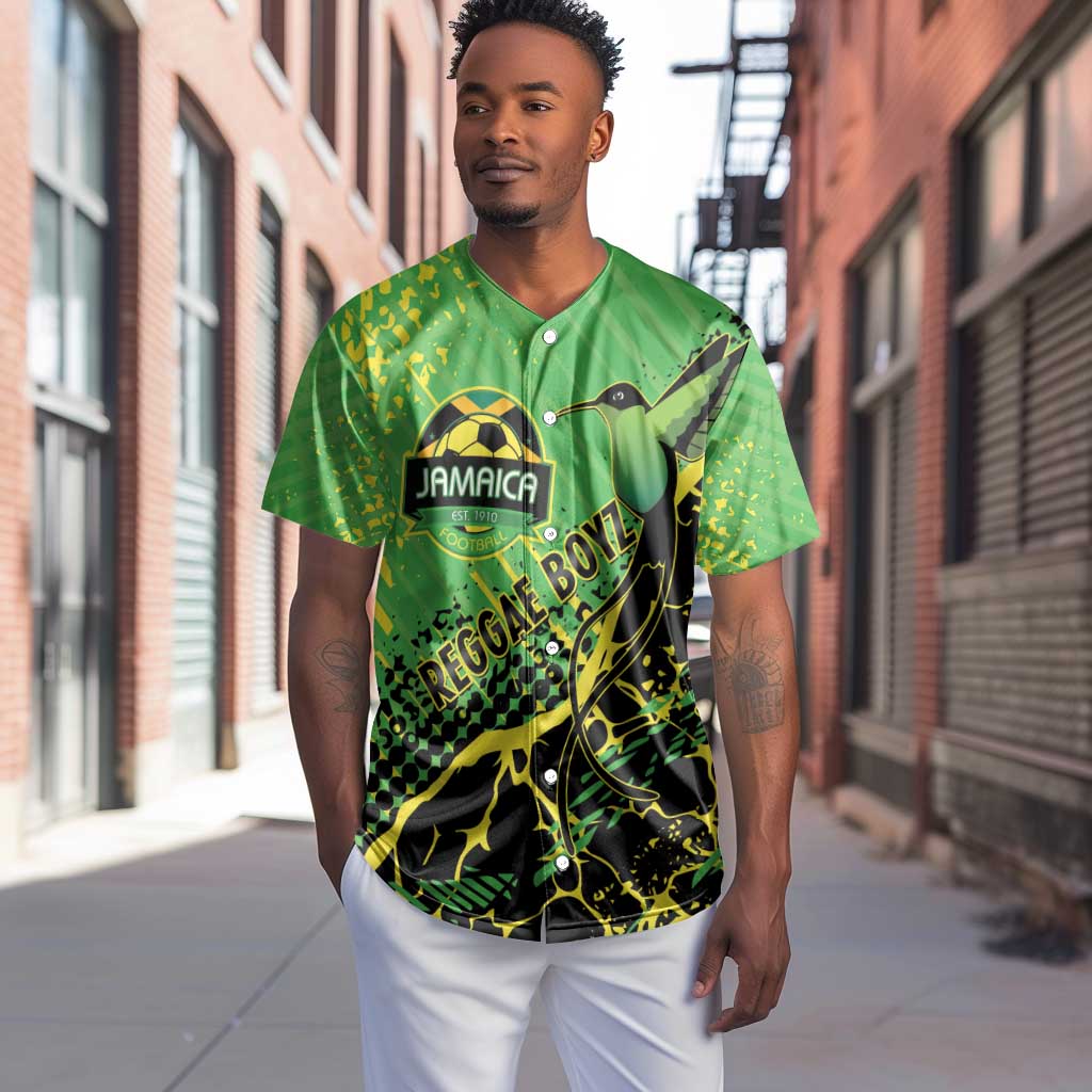 Custom Jamaica Football Baseball Jersey Come On Reggae Boyz Red-billed streamertail - African Pride