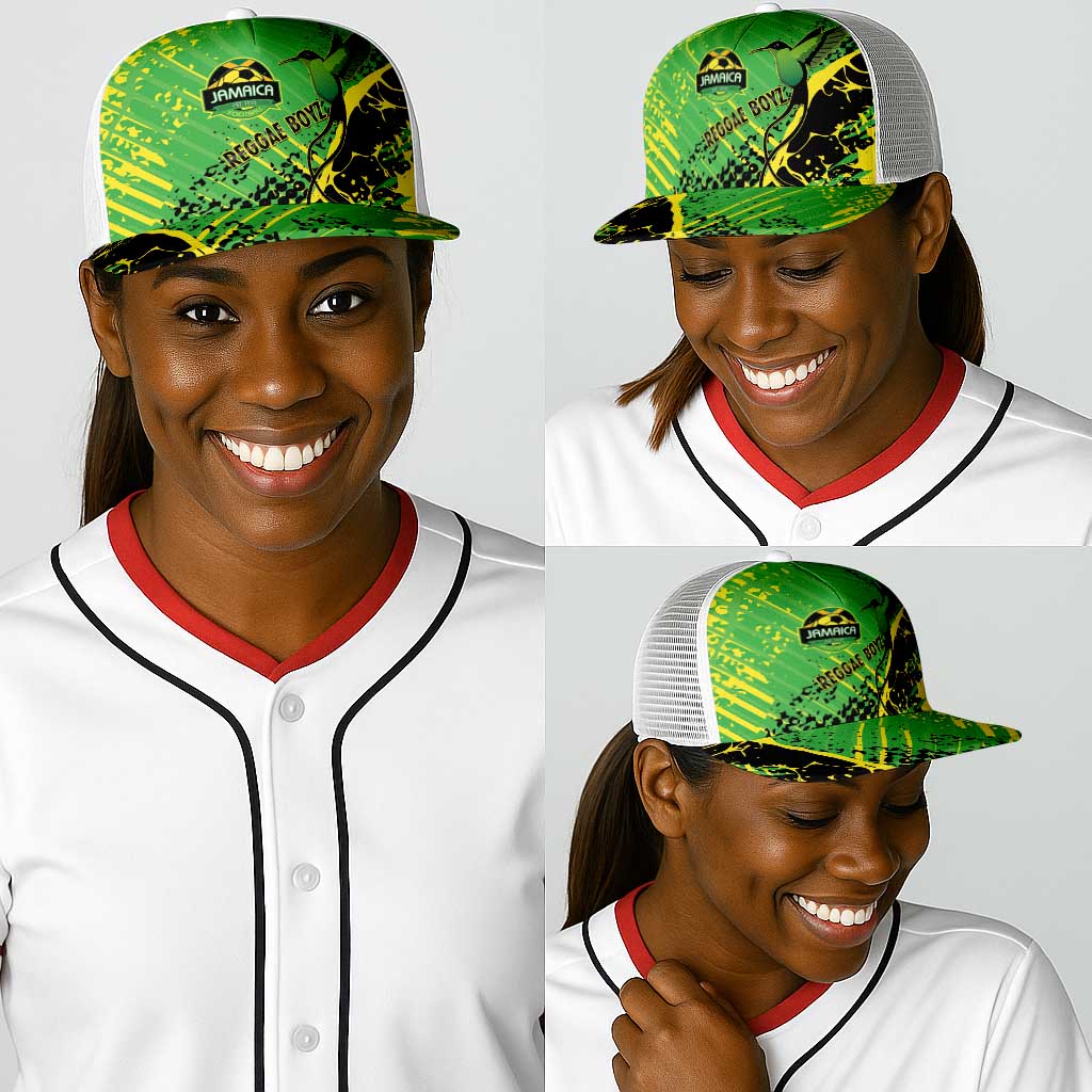 Jamaica Football Baseball Net Cap Come On Reggae Boyz Red-billed streamertail - African Pride