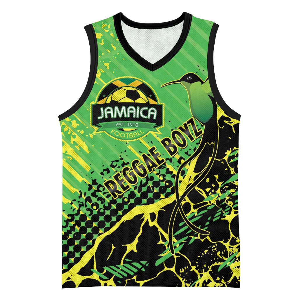 Custom Jamaica Football Basketball Jersey Come On Reggae Boyz Red-billed streamertail - African Pride
