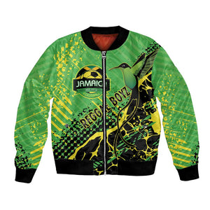 Custom Jamaica Football Bomber Jacket Come On Reggae Boyz Red-billed streamertail - African Pride
