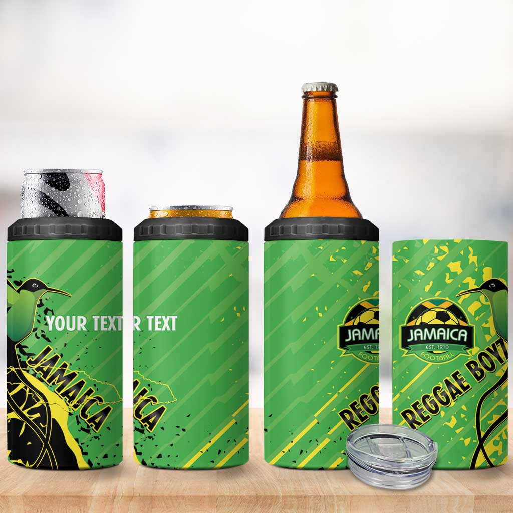 Custom Jamaica Football 4 in 1 Can Cooler Tumbler Come On Reggae Boyz Red-billed streamertail - African Pride