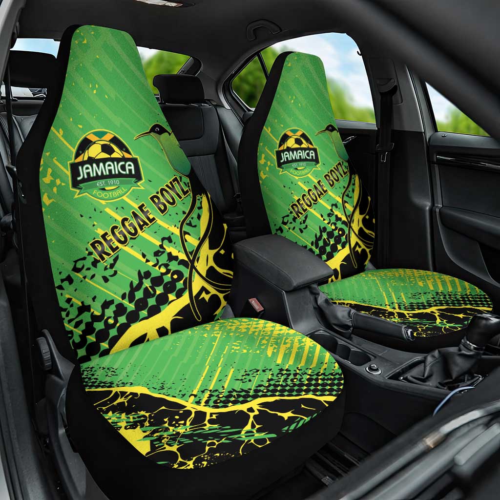 Jamaica Football Car Seat Cover Come On Reggae Boyz Red-billed streamertail - African Pride