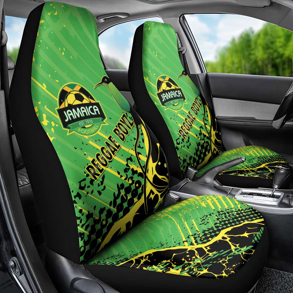 Jamaica Football Car Seat Cover Come On Reggae Boyz Red-billed streamertail - African Pride