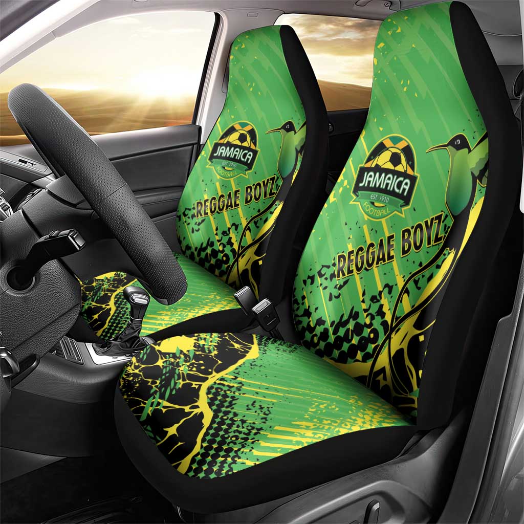 Jamaica Football Car Seat Cover Come On Reggae Boyz Red-billed streamertail - African Pride