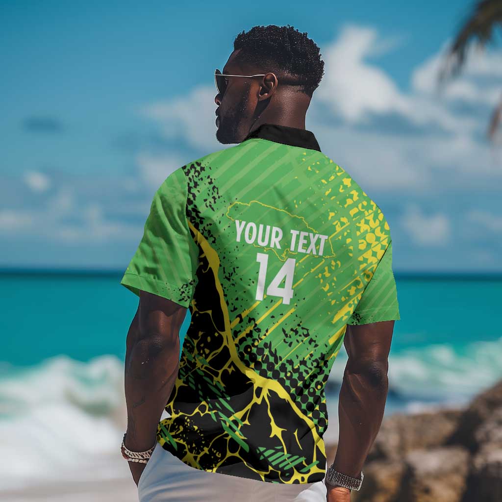 Custom Jamaica Football Hawaiian Shirt Come On Reggae Boyz Red-billed streamertail - African Pride