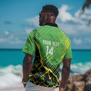 Custom Jamaica Football Hawaiian Shirt Come On Reggae Boyz Red-billed streamertail - African Pride