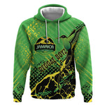 Custom Jamaica Football Hoodie Come On Reggae Boyz Red-billed streamertail - African Pride