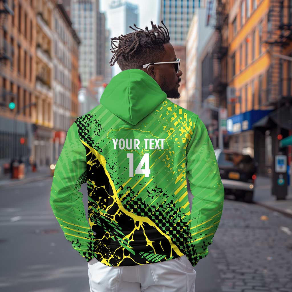 Custom Jamaica Football Hoodie Come On Reggae Boyz Red-billed streamertail - African Pride