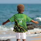 Custom Jamaica Football Kid Hawaiian Shirt Come On Reggae Boyz Red-billed streamertail - African Pride