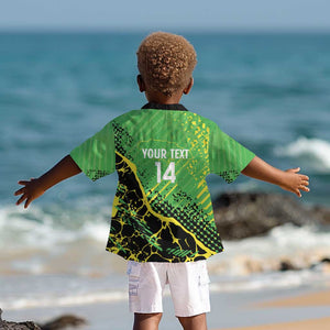 Custom Jamaica Football Kid Hawaiian Shirt Come On Reggae Boyz Red-billed streamertail - African Pride