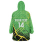 Custom Jamaica Football Kid Wearable Blanket Hoodie Come On Reggae Boyz Red-billed streamertail - African Pride